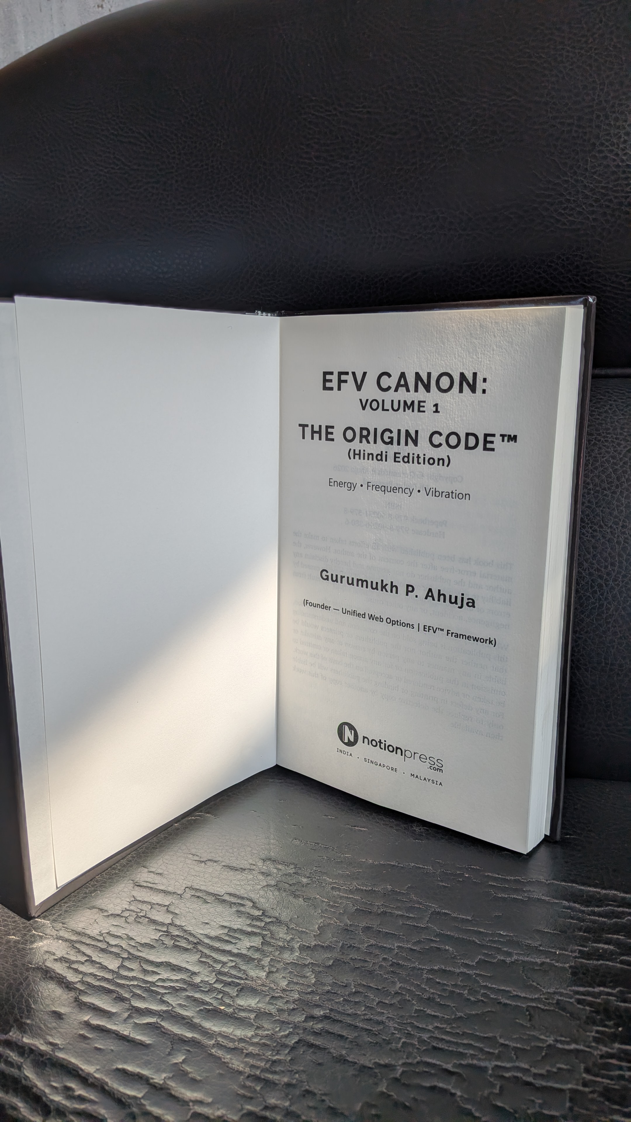 Book in calm setting